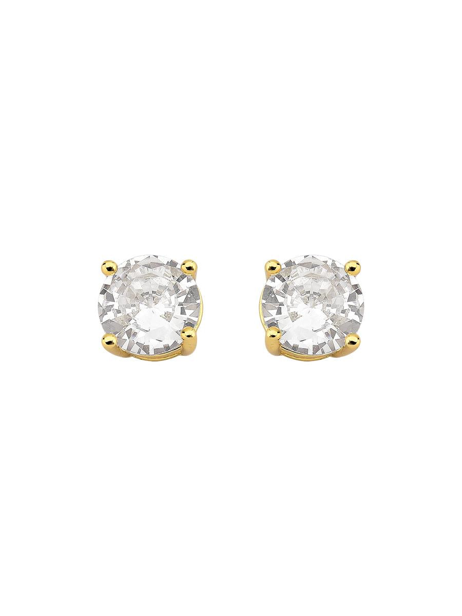 Round Brilliant Cubic Zirconia Stud Earrings