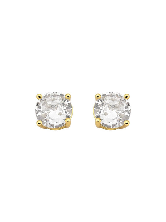 Round Brilliant Cubic Zirconia Stud Earrings